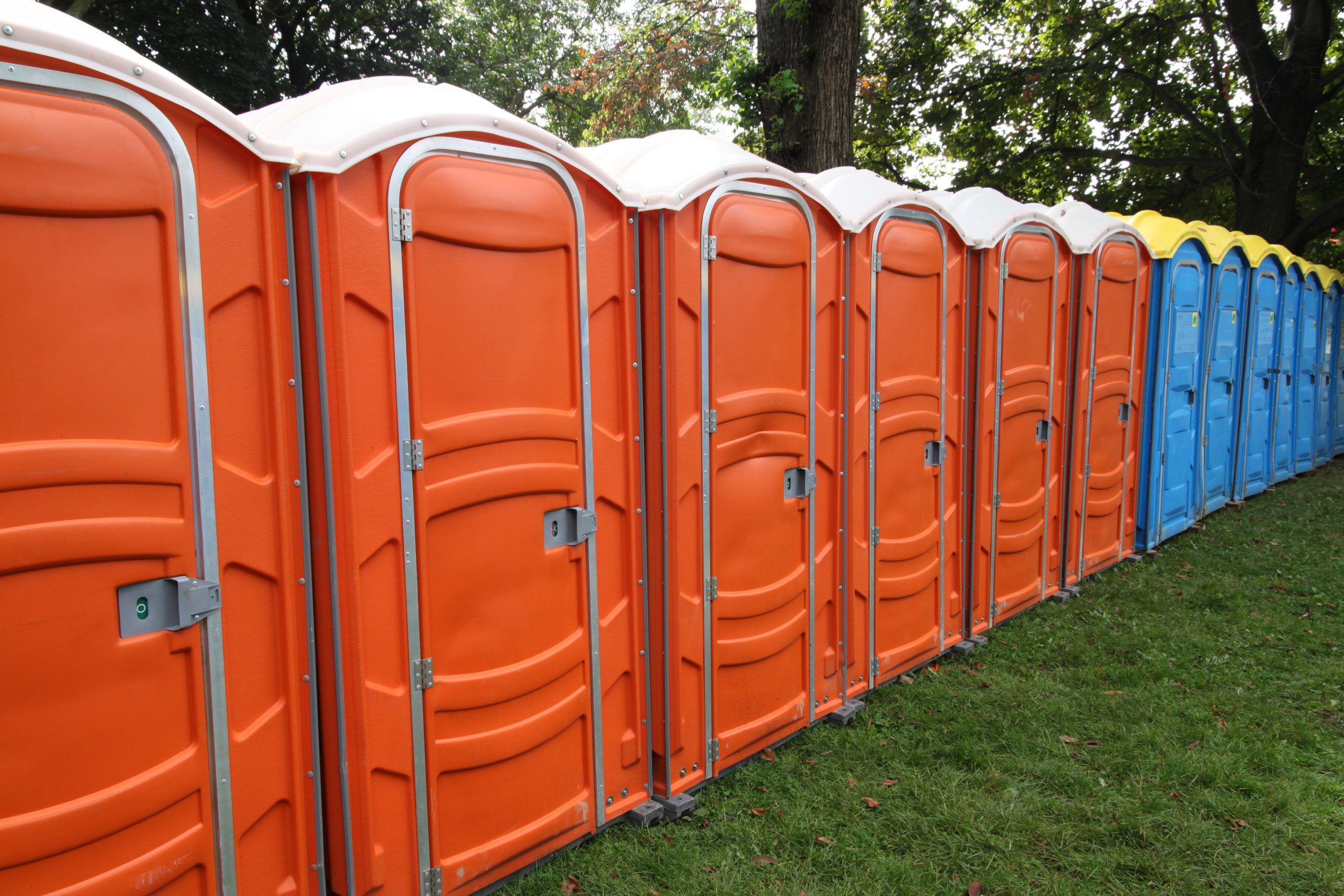 Row of Port-A-Potties