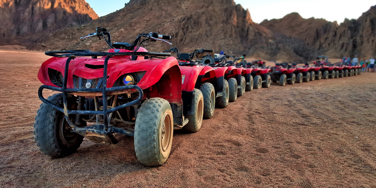 Row of ATVs Row of ATVs